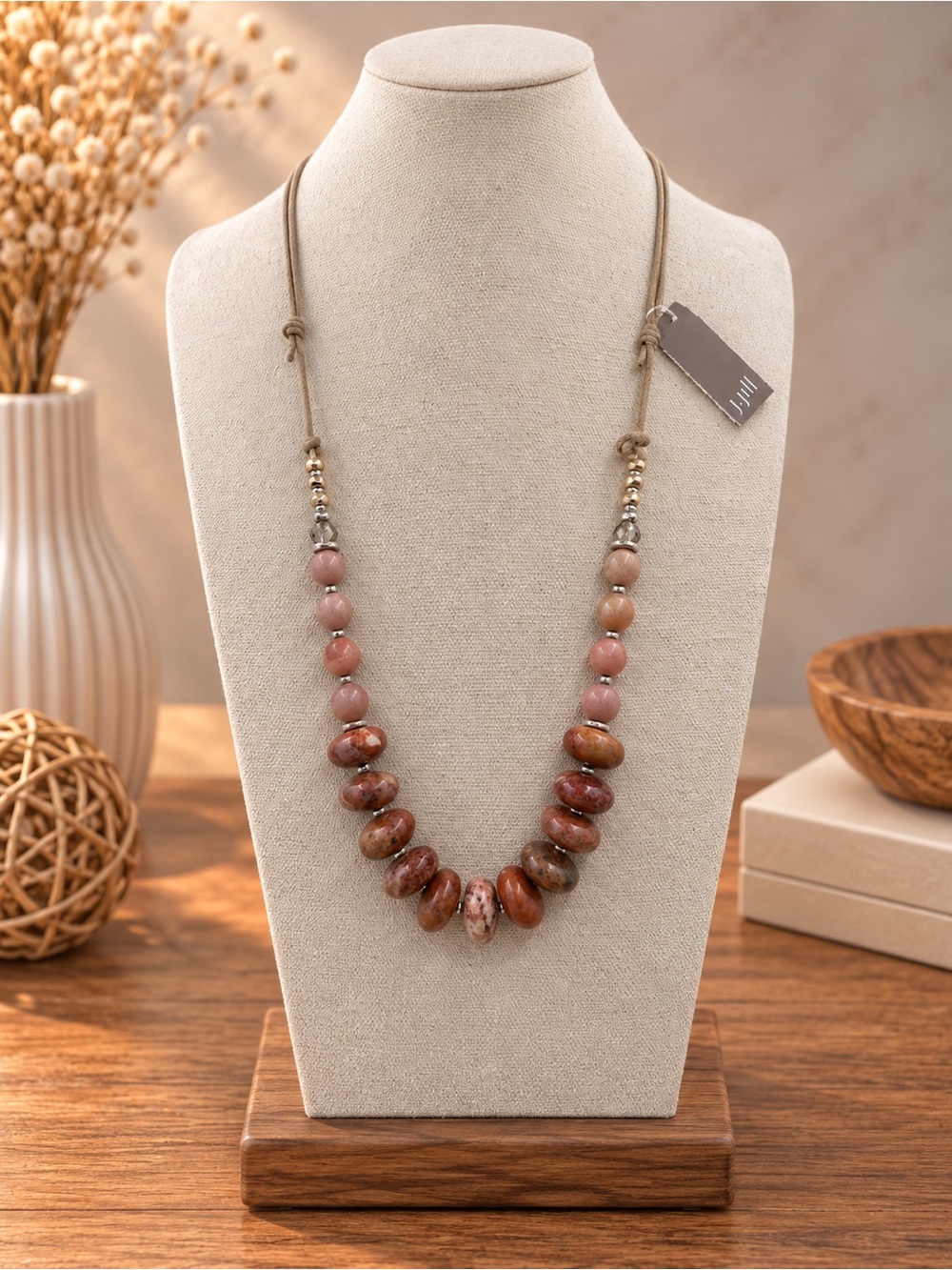 J. Jill Adjustable Stone Beaded Statement Necklace (LR 222/1)